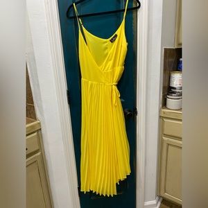 Canary Yellow Wrap Dress